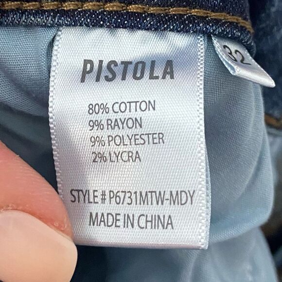 Pistola | High Rise Dark Wash Skinny Jeans Size 32 - Picture 8 of 8